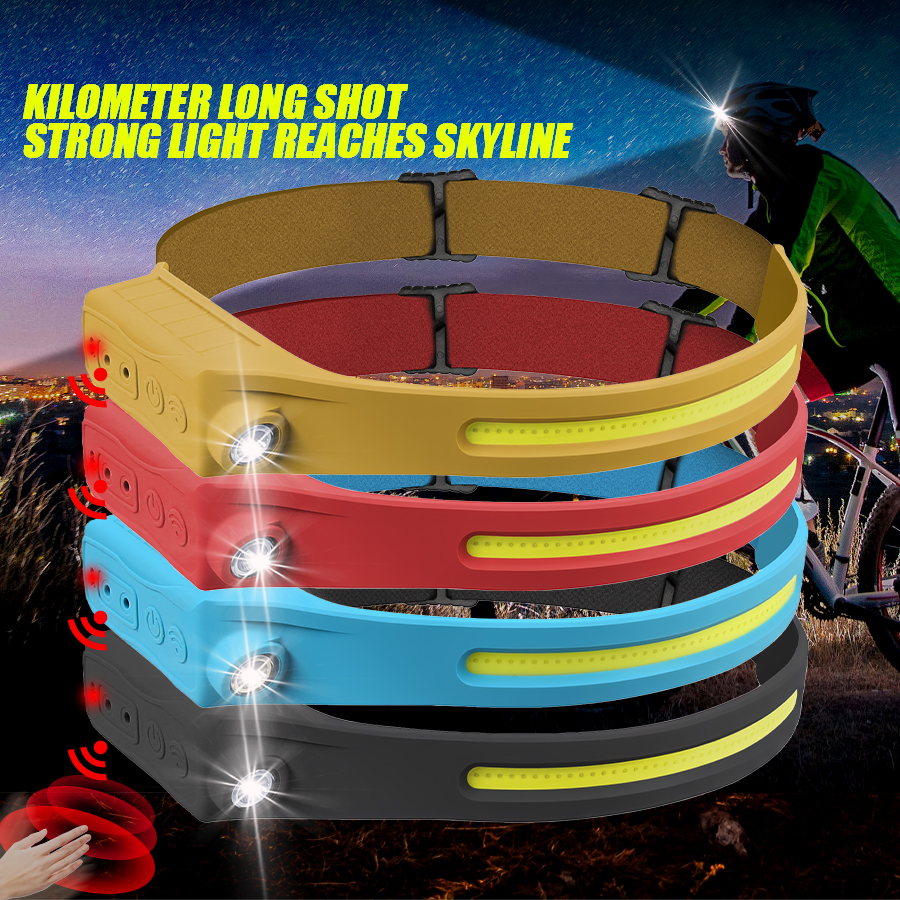 Running Headlamp Led - Rechargeable Headlight Motion Sensor 350 Lumen