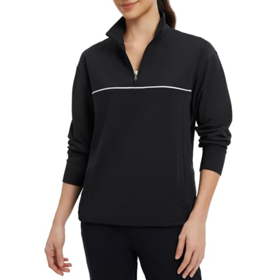 Running Gear Cold Weather - baleaf Women's Fleece Golf Pullover Half