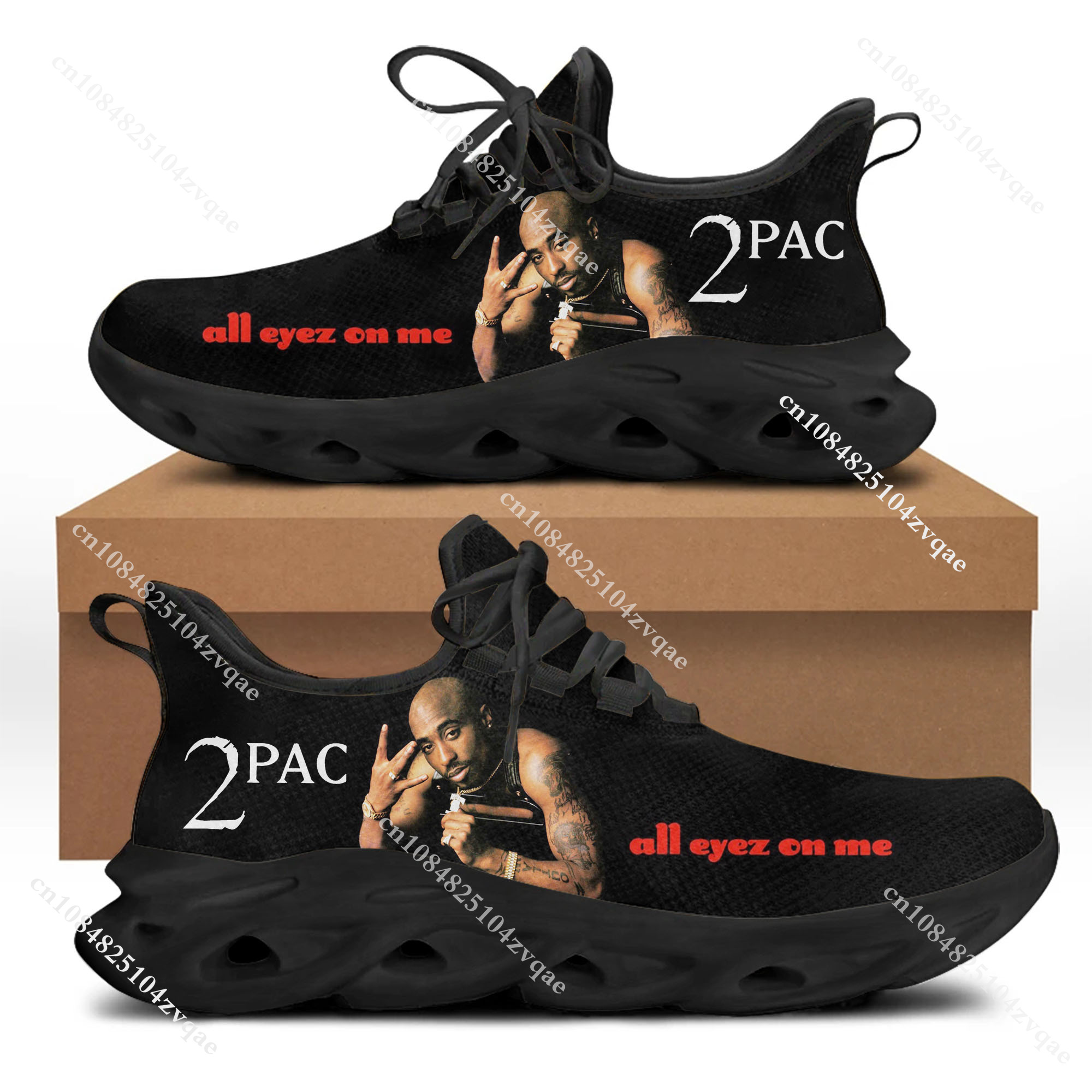 Running Gear Woman - Tupac Rapper 2Pac Flats Sneakers Hip