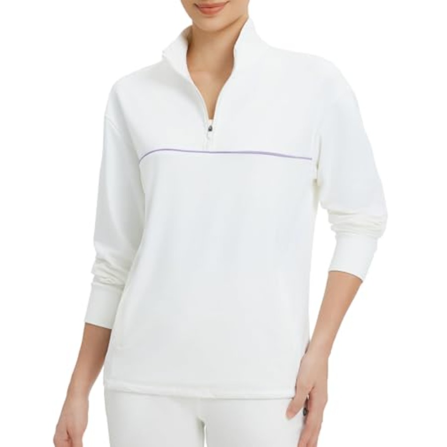 Running Gear Cold Weather - baleaf Women's Fleece Golf Pullover Half