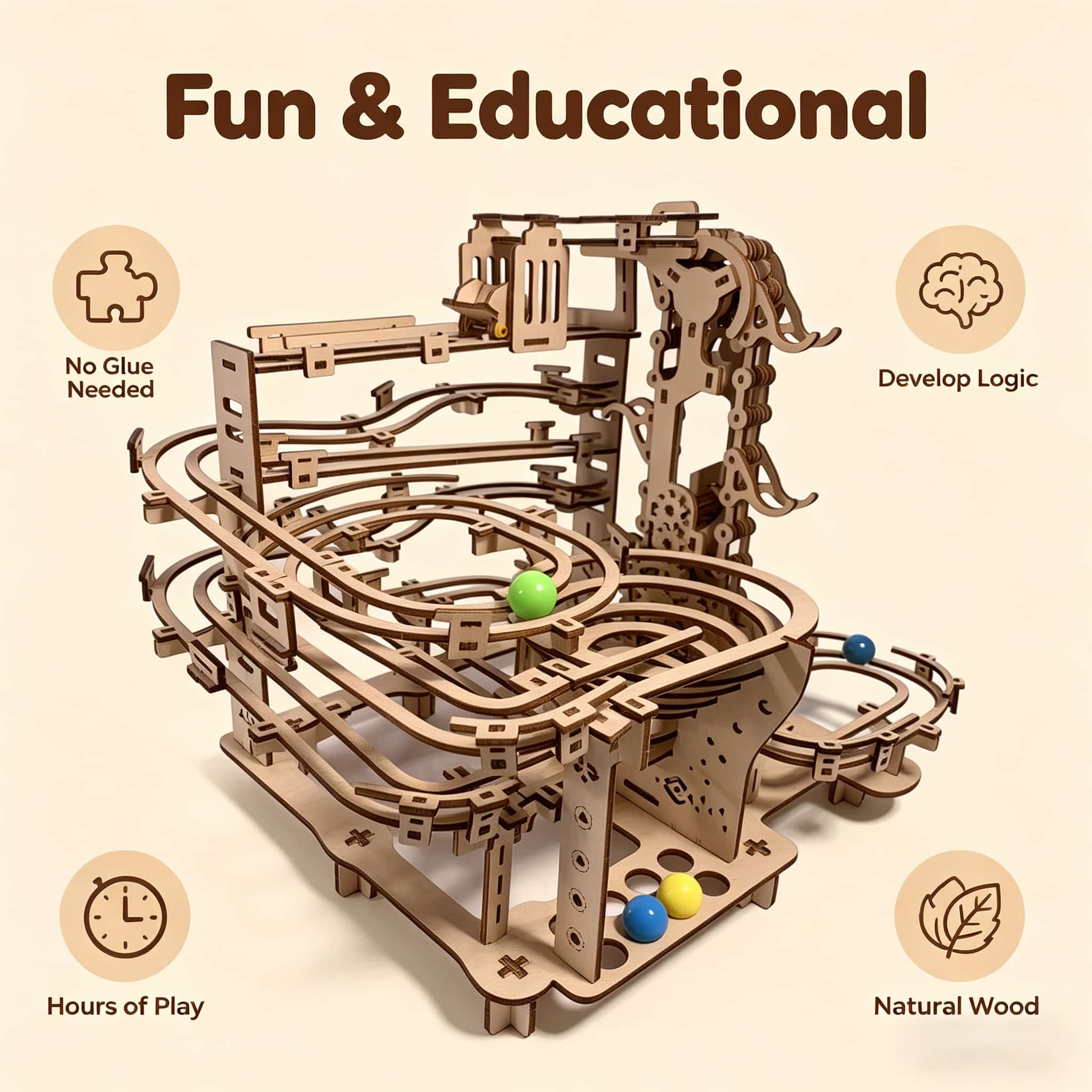 Mechanical Marble Run 3D Woode - Running Gear Gifts recensione e prezzo