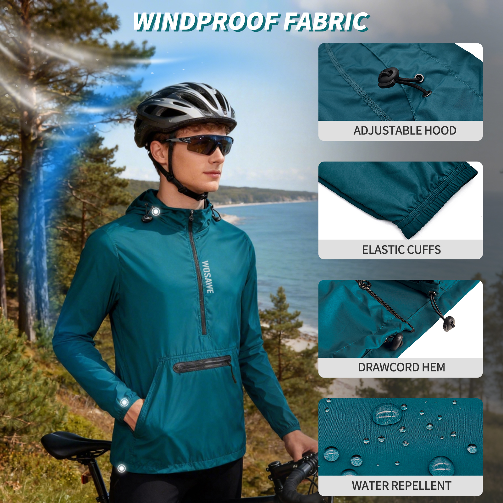 WOSAWE Winproof Running Jacket - Running Gear Hat recensione e prezzo