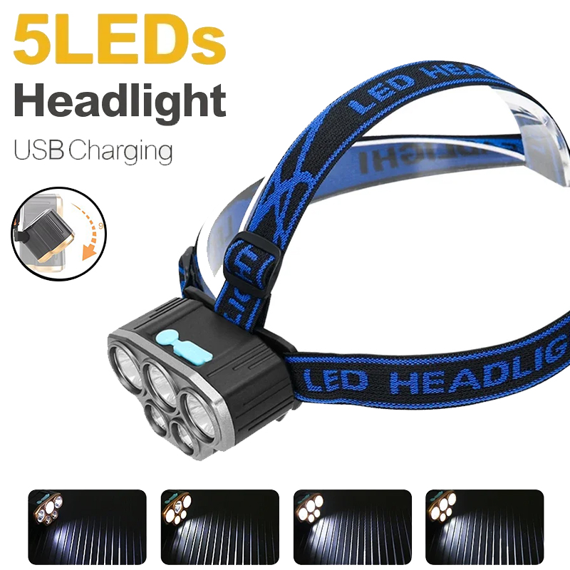 Rechargeable 5 LED Headlight U - Running Headlamp Led recensione e prezzo