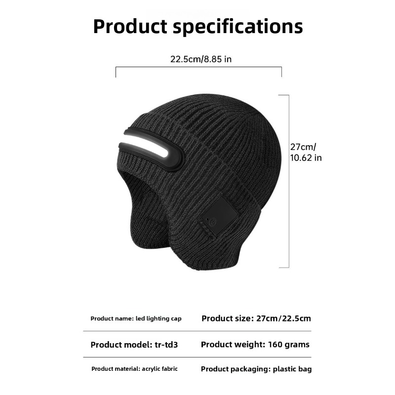 LED Headlamp Winter Hat Outdoo - Running Gear Cold Weather recensione e prezzo