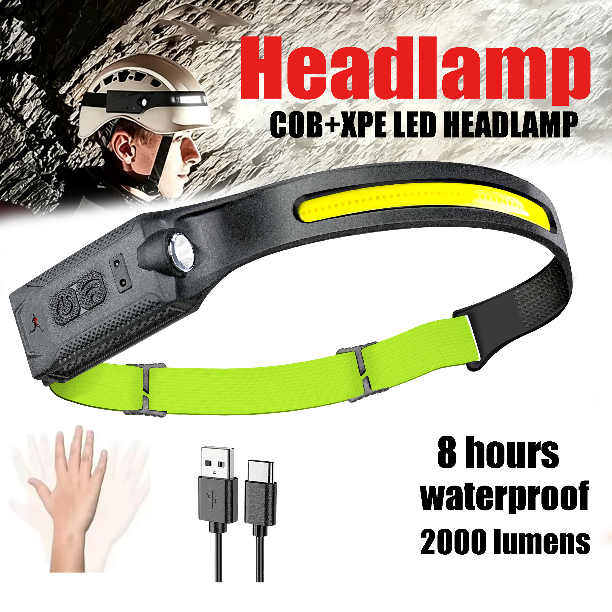 COB Portable Sensor Headlamp R - Running Headlamp Led recensione e prezzo