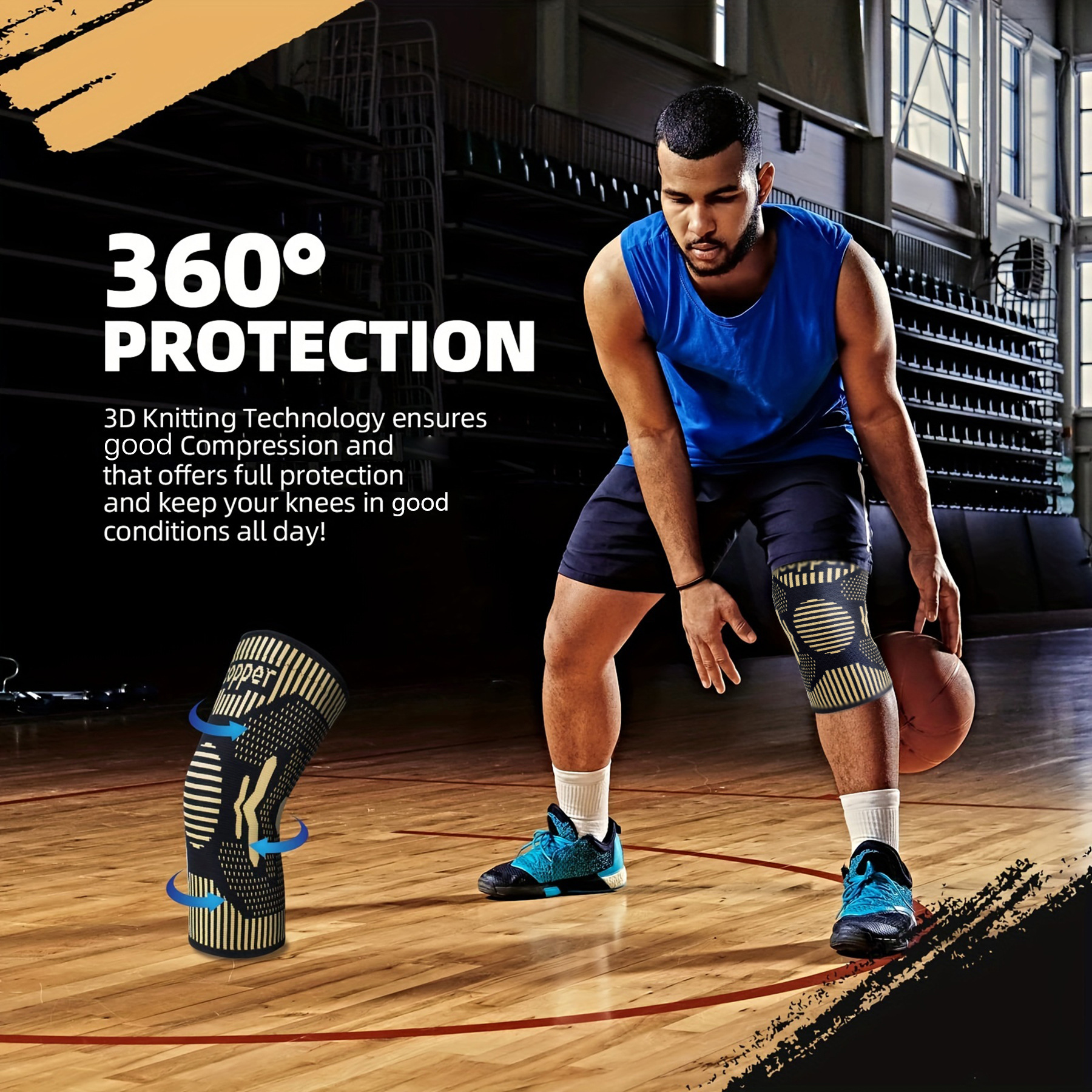 Copper ion sports knee pads, s - Running Gear Knee recensione e prezzo