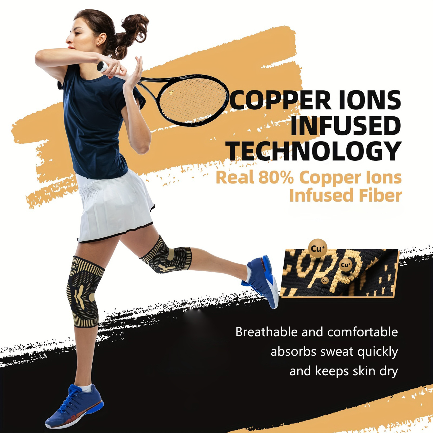 Copper ion sports knee pads, s - Running Gear Knee recensione e prezzo
